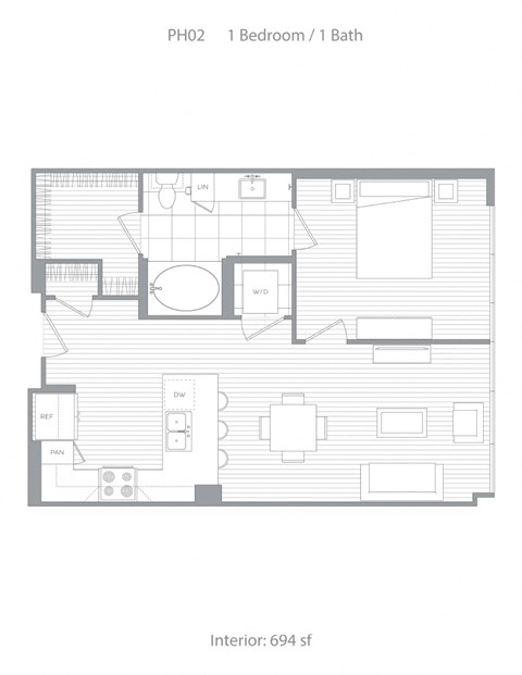 PH02 1 bedroom 1 bath at Stanza Little Italy, San Diego, 92101